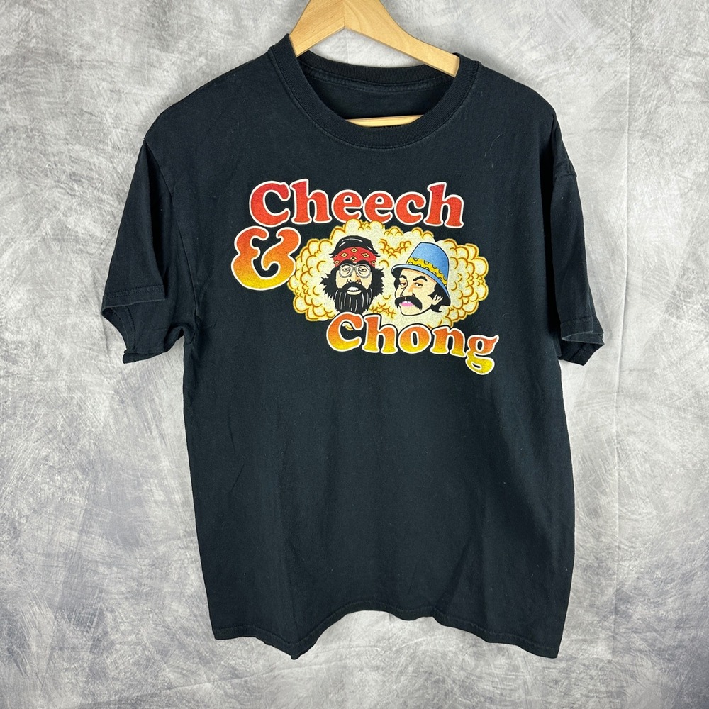 Liquid Blue Cheech & Chong Graphic T-Shirt Mens Large Black Comedy Movie Tee